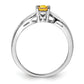 Sterling Silver Rhodium-Plated Citrine Ring