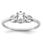 Sterling Silver Rhodium-Plated White Topaz Ring