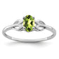 Sterling Silver Rhodium-Plated Peridot Ring