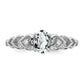 Sterling Silver Rhodium-Plated White Topaz & Diam. Ring