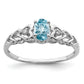 Sterling Silver Rhodium-Plate Swiss Blue Topaz & Diam. Ring