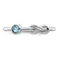 Sterling Silver Rhodium-Plated Polished Infinity Ls Blue Topaz Ring