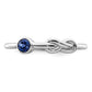 Sterling Silver Rhodium-Plated Polished Infinity Lab Created Sapphire Ring