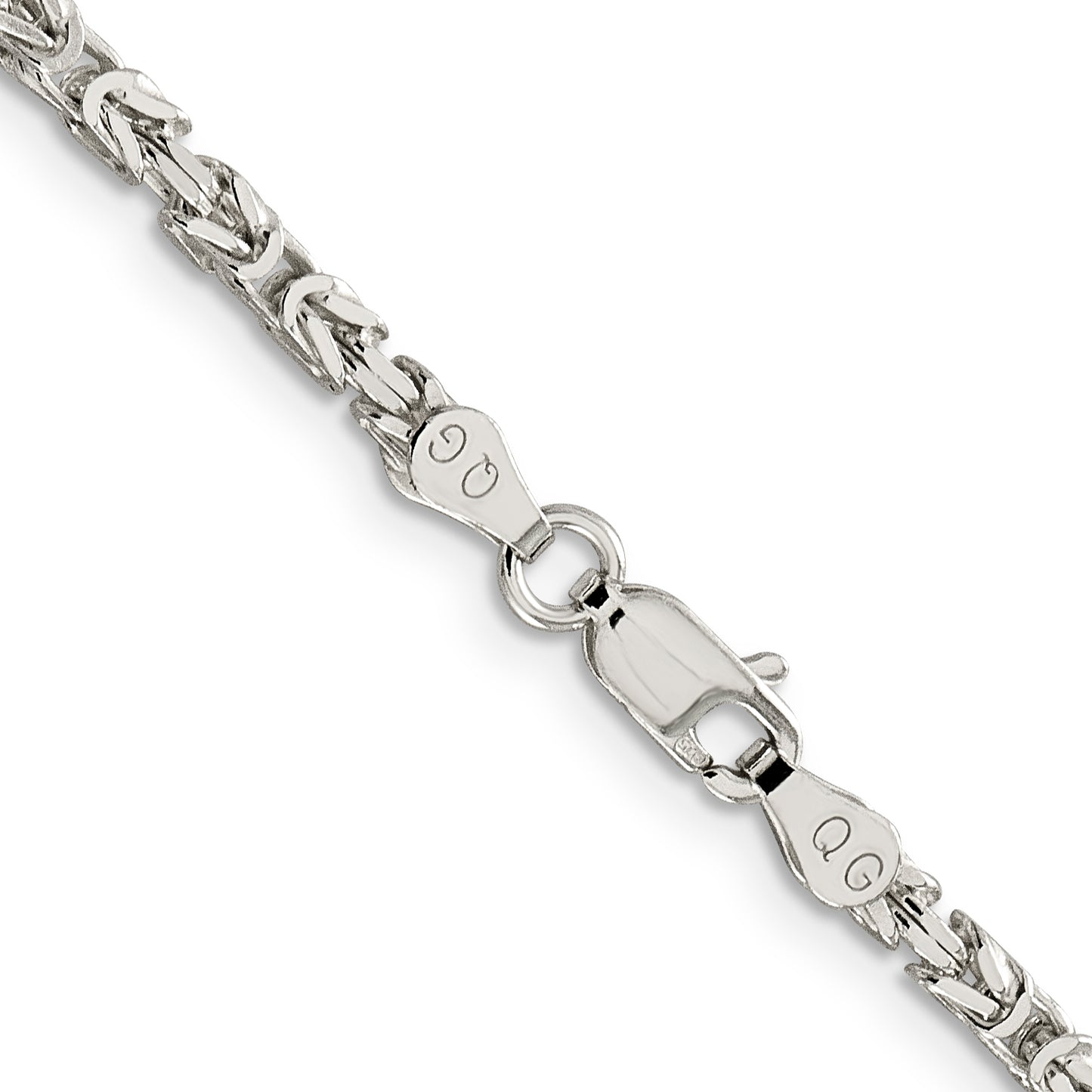 22 Inch Sterling Silver 2.5mm Byzantine Chain