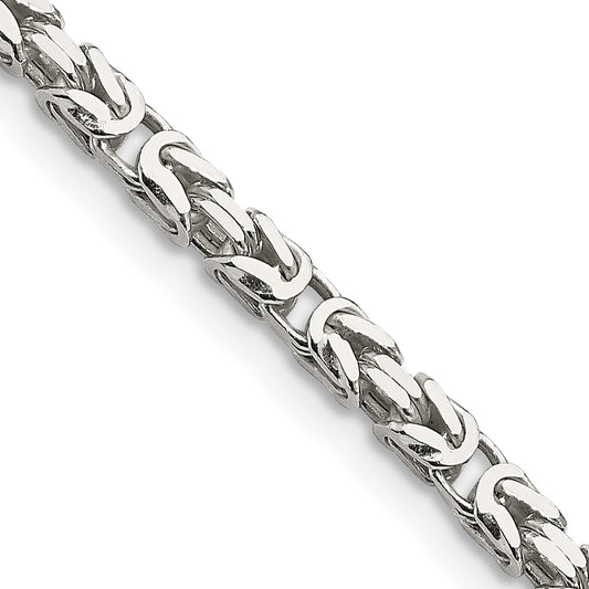 18 Inch Sterling Silver 2.5mm Byzantine Chain