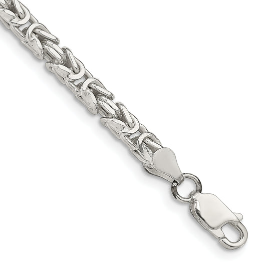 7 Inch Sterling Silver 3.25mm Byzantine Chain