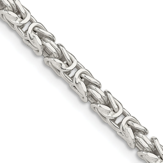 20 Inch Sterling Silver 3.25mm Byzantine Chain