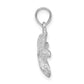 Sterling Silver De-Ani Rhodium-Plated Polished And Textured Small Starfish Pendant