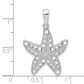 Sterling Silver De-Ani Rhodium-Plated Polished Cut-Out Starfish Pendant