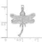 Sterling Silver De-Ani Rhodium-Plated Polished Filigree Wing Dragonfly Pendant