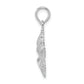 Sterling Silver De-Ani Rhodium-Plated Polished And Textured Starfish Pendant