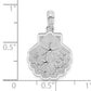 Sterling Silver De-Ani Rhodium-Plated Polished And Textured Shell With Starfish Pendant