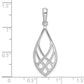 Sterling Silver De-Ani Rhodium-Plated Polished Teardrop Celtic Knot Pendant