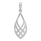 Sterling Silver De-Ani Rhodium-Plated Polished Teardrop Celtic Knot Pendant