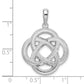 Sterling Silver De-Ani Rhodium-Plated Polished Celtic Circle Eternity Knot Pendant