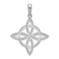 Sterling Silver De-Ani Rhodium-Plated Polished Celtic Eternity Knot Pendant