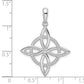 Sterling Silver De-Ani Rhodium-Plated Polished Celtic Eternity Knot Pendant