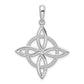 Sterling Silver De-Ani Rhodium-Plated Polished Celtic Eternity Knot Pendant