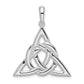 Sterling Silver De-Ani Rhodium-Plated Polished Celtic Trinity Knot Pendant