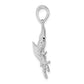 Sterling Silver De-Ani Rhodium-Plated Polished Stone Crab Pendant