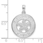 Sterling Silver De-Ani Rhodium-Plated Polished Sanibel Circle With Starfish Pendant