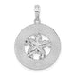 Sterling Silver De-Ani Rhodium-Plated Ocean City Maryland Circle With Starfish Pendant