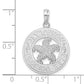 Sterling Silver De-Ani Rhodium-Plated Marathon Florida Keys Circle With Starfish Pendant