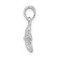 Sterling Silver De-Ani Rhodium-Plated Polished Starfish Pendant