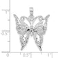 Sterling Silver De-Ani Rhodium-Plated Polished Cut-Out Butterfly Pendant