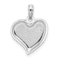 Sterling Silver De-Ani Rhodium-Plated Polished Teardrop Heart Pendant