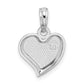 Sterling Silver De-Ani Rhodium-Plated Polished Small Teardrop Heart Pendant