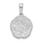 Silver/14K Two-Tone De-Ani Sterling Silver Rhodium-Plated Large Sand Dollar With 14K Starfish Pendant