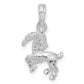 Sterling Silver De-Ani Rhodium-Plated Polished 3D Capricorn Zodiac Pendant