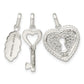 Sterling Silver Antiqued Cz 3 Piece Forever Pendant Set