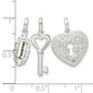 Sterling Silver Antiqued Cz 3 Piece Forever Pendant Set