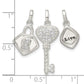 Sterling Silver Antiqued Cz 3 Piece Live Pendant Set