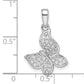 Sterling Silver Rhodium-Plated Cz Butterfly Pendant