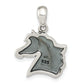 Sterling Silver Antiqued Polished Horse Pendant