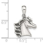 Sterling Silver Antiqued Polished Horse Pendant