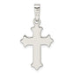 Sterling Silver Polished Fleur De Lis Cross Pendant