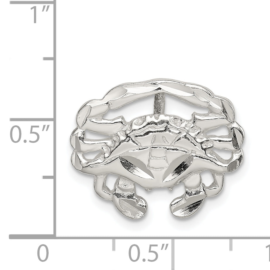 Sterling Silver Crab Slide Charm