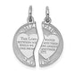 Sterling Silver Rhodium-Plated Breakapart Mizpah Charm