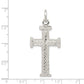 Sterling Silver Diamond -Cut Cross Pendant