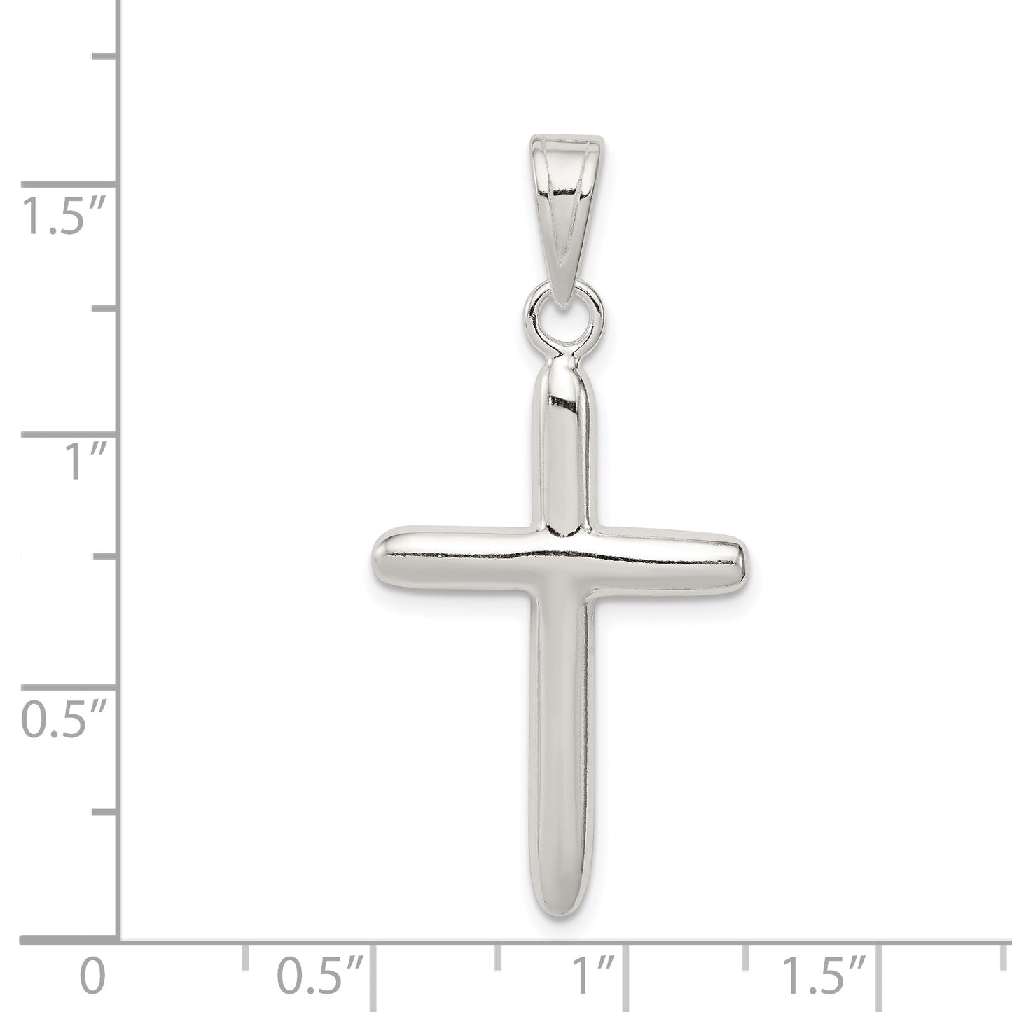 Sterling Silver Polished Cross Pendant