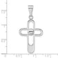 Sterling Silver Polished Cross Pendant