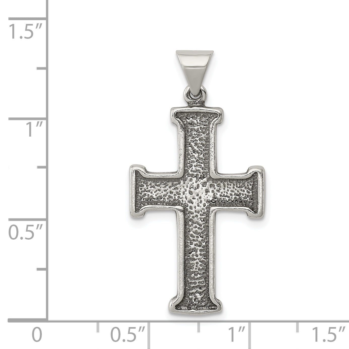 Sterling Silver Antiqued Cross Pendant