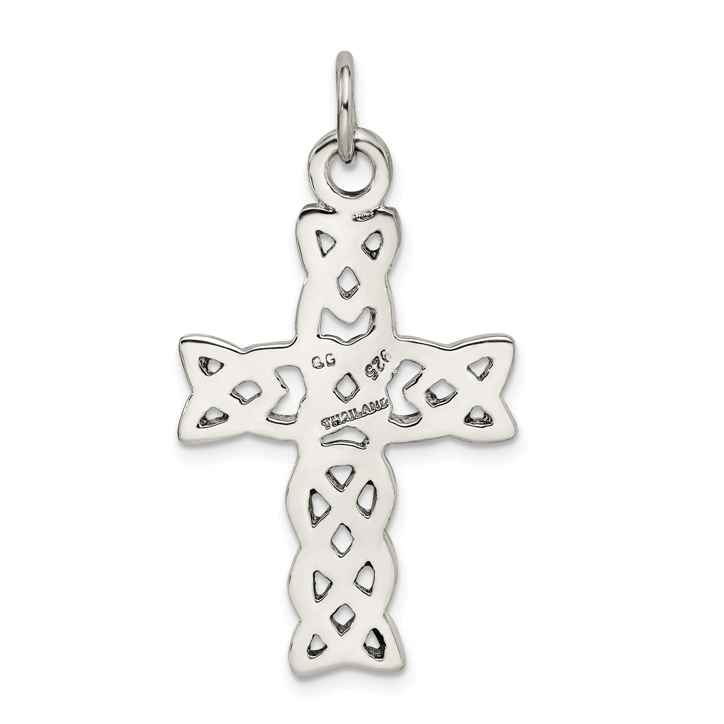 Sterling Silver Antiqued Celtic Cross Pendant