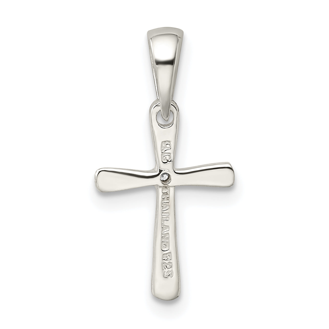 Sterling Silver Cz Cross Pendant