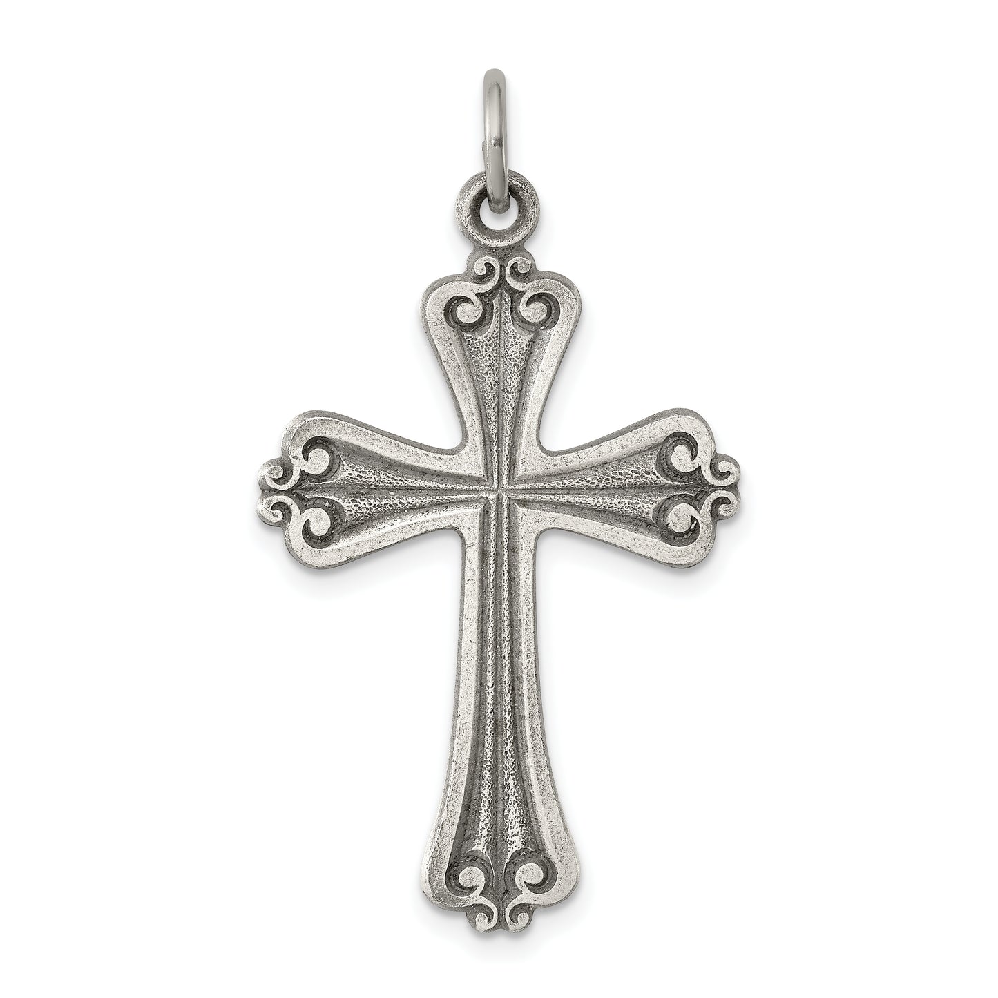 Sterling Silver Antiqued Cross Pendant