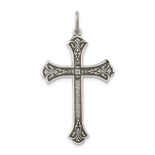 Sterling Silver Antiqued Cross Pendant